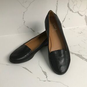 Naturalizer Black Leather Loafer Flats Shoes US 6.5